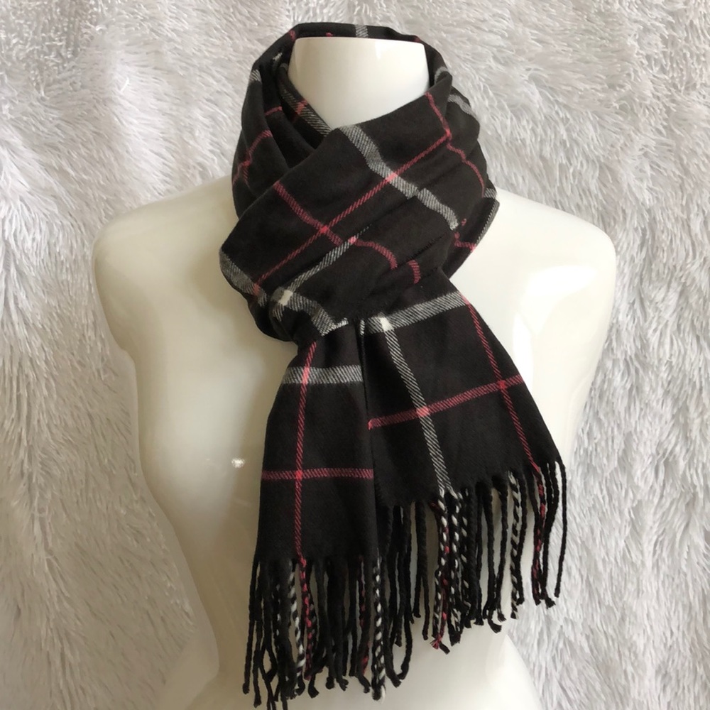 Cashmere Feel Scarf with Fringe